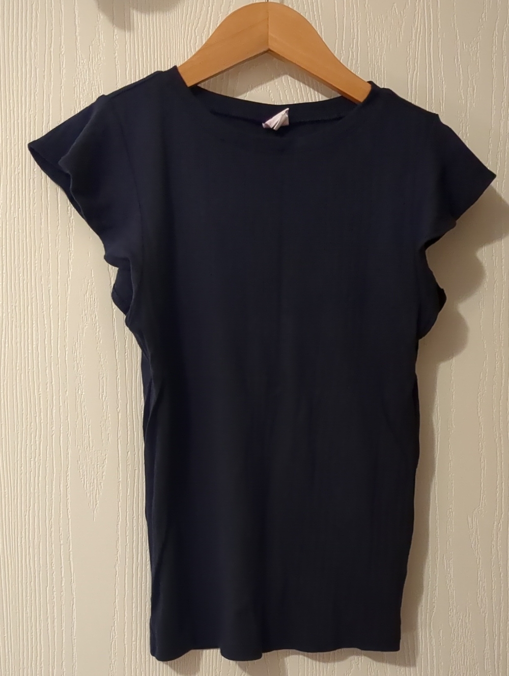 GAP Navy Ribbed Crewneck Top